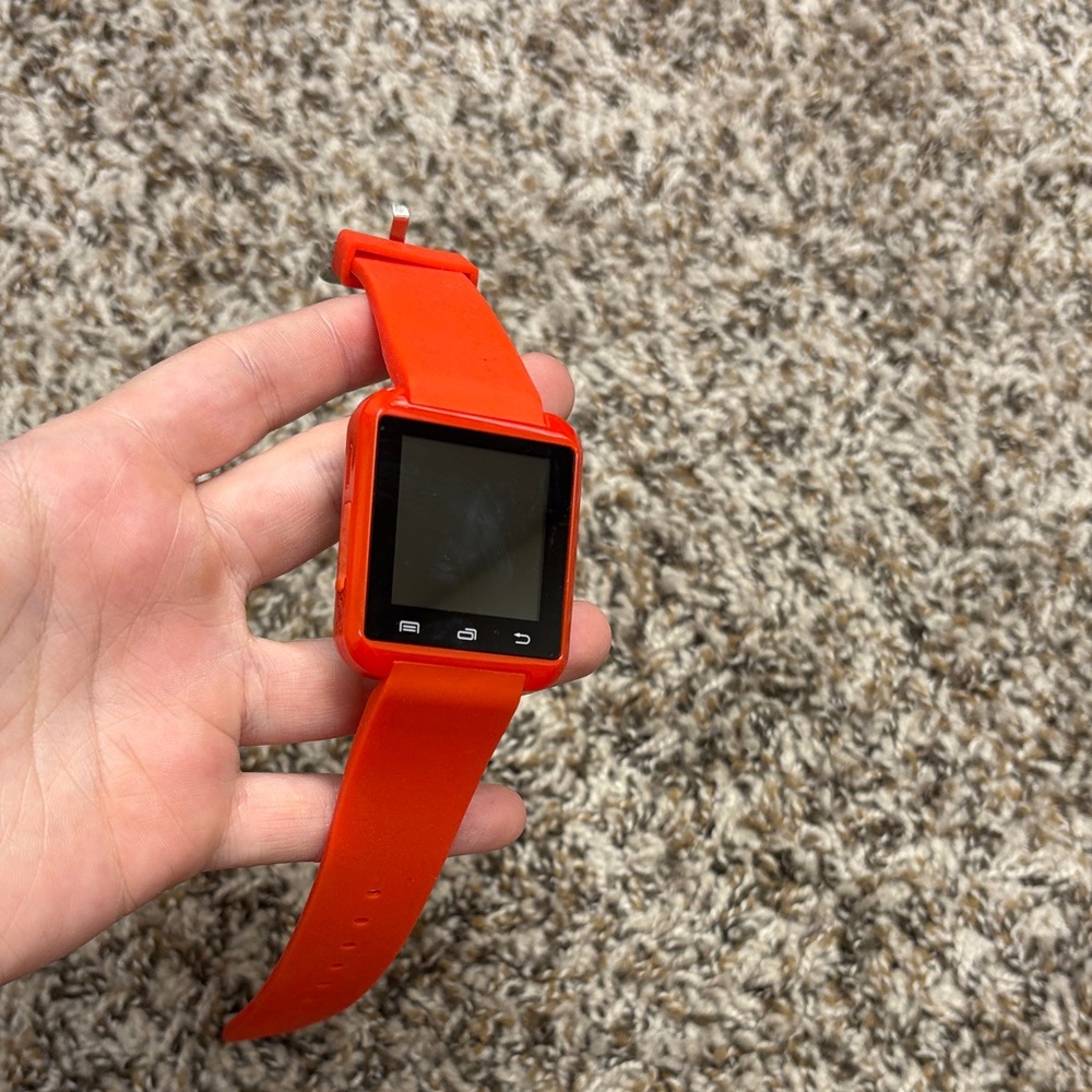 Smartwatch with Red Strap